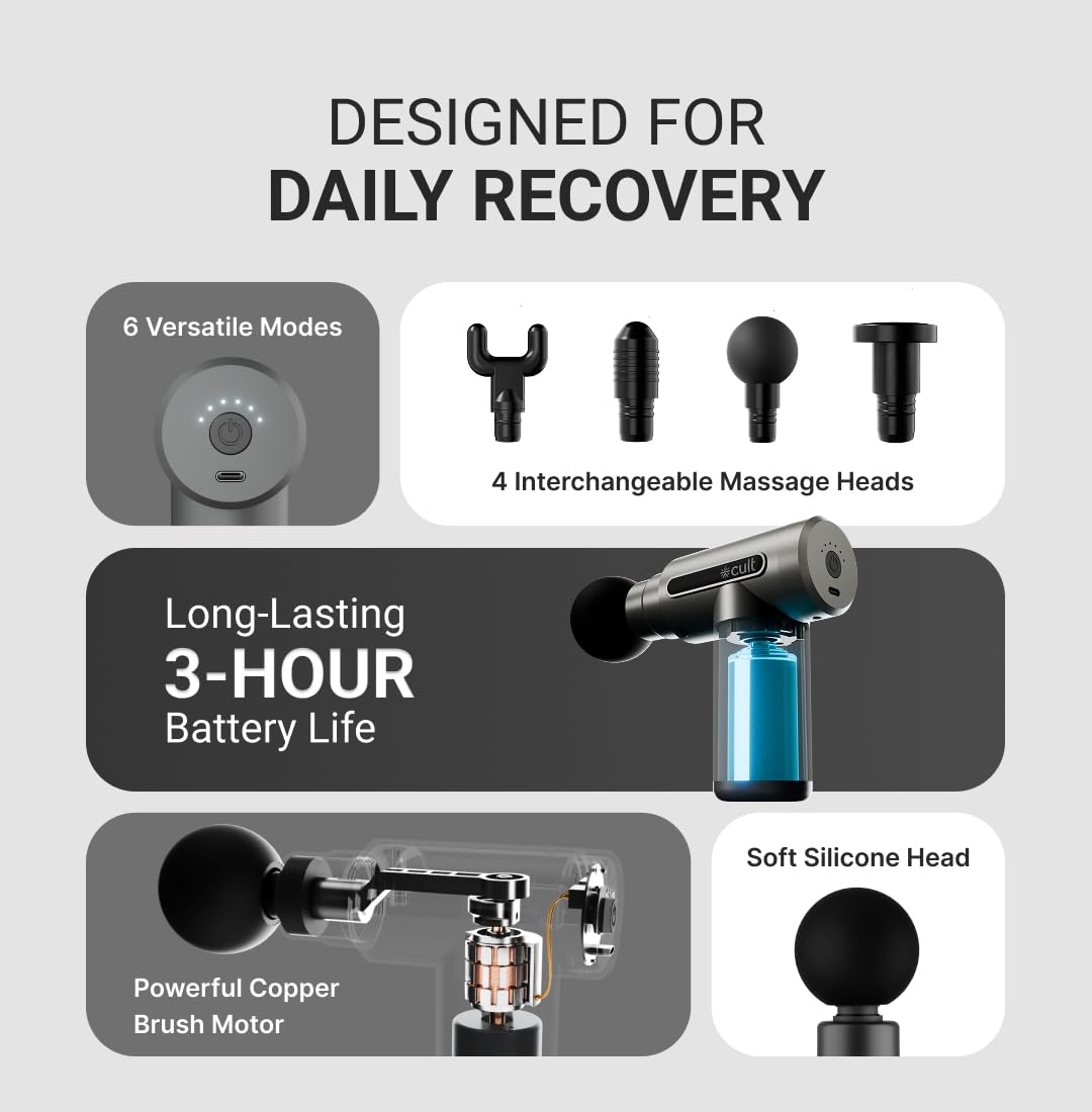 Massage Gun, Body Massager, Massager Machine, Massager Gun For Pain Relief, Scalp Massager, Neck and Sholder Massager, Head Massager | MULTICOLOUR |
