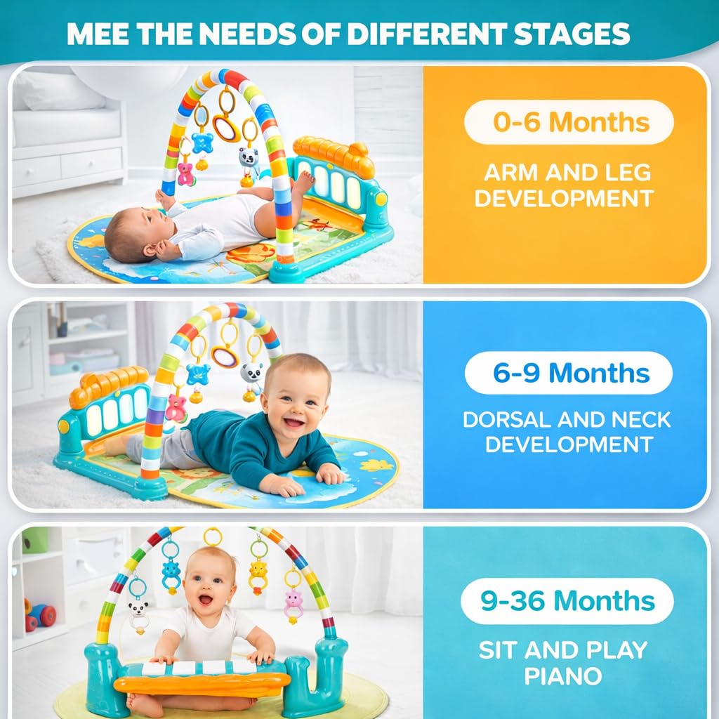 Kick and Play Multi-Function ABS High Grade Plastic Piano
