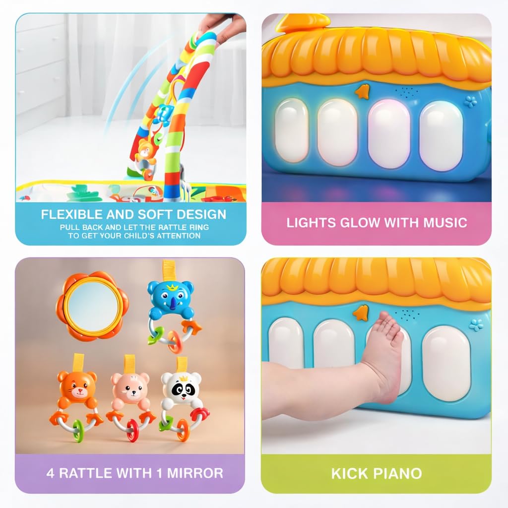 Kick and Play Multi-Function ABS High Grade Plastic Piano