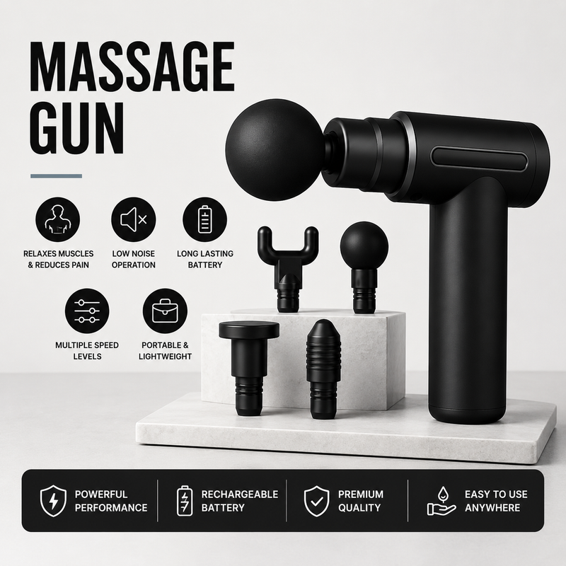 Massage Gun, Body Massager, Massager Machine, Massager Gun For Pain Relief, Scalp Massager, Neck and Sholder Massager, Head Massager | MULTICOLOUR |